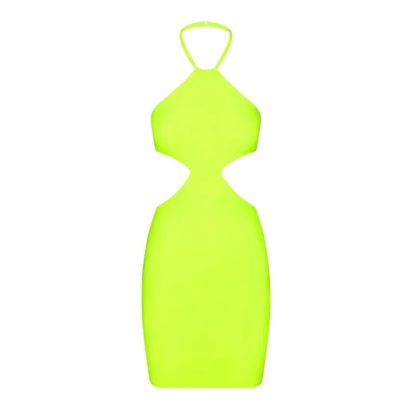 SKIMS | Dresses | Nwt Skims Fits Everybody Cut Out Halter Dress In Green  Highlighter | Poshmark